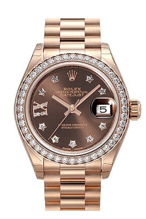 rolex lady datejust 28 rose gold|Rolex Datejust lady everose gold.